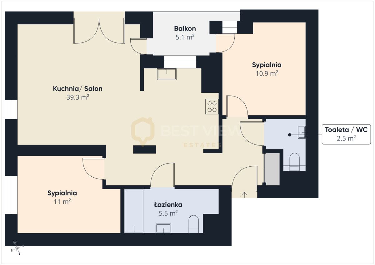 Mieszkanie 3-pokojowe Warszawa Praga-Południe, ul. Jana Nowaka-Jeziorańskiego. Zdjęcie 18