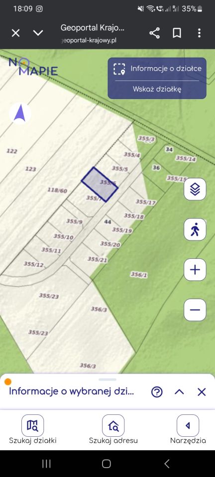 Działka budowlana Żórawki