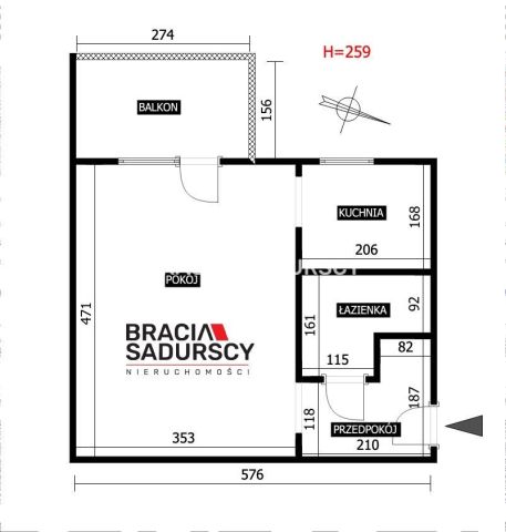 Mieszkanie 1-pokojowe Kraków Krowodrza, ul. Eljasza Walerego Radzikowskiego. Zdjęcie 3