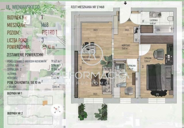 Mieszkanie 3-pokojowe Rzeszów, ul. Henryka Wieniawskiego. Zdjęcie 6