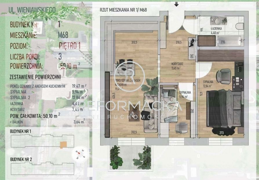 Mieszkanie 3-pokojowe Rzeszów, ul. Henryka Wieniawskiego. Zdjęcie 6