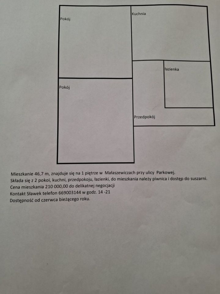 Mieszkanie 2-pokojowe Małaszewicze, ul. Parkowa. Zdjęcie 7