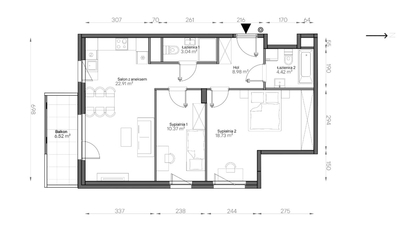 Mieszkanie 3-pokojowe Warszawa Praga-Południe, ul. Podskarbińska. Zdjęcie 7