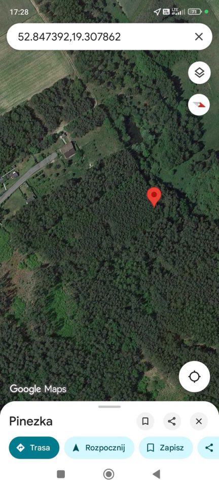 Działka leśna Żagno