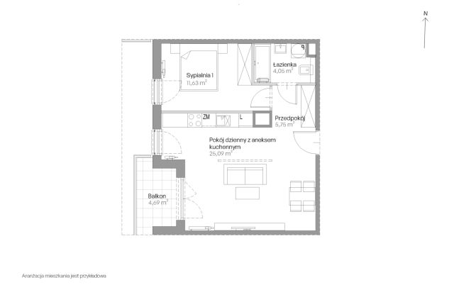 Mieszkanie 2-pokojowe Kraków Czyżyny, ul. Romana Ciesielskiego. Zdjęcie 14