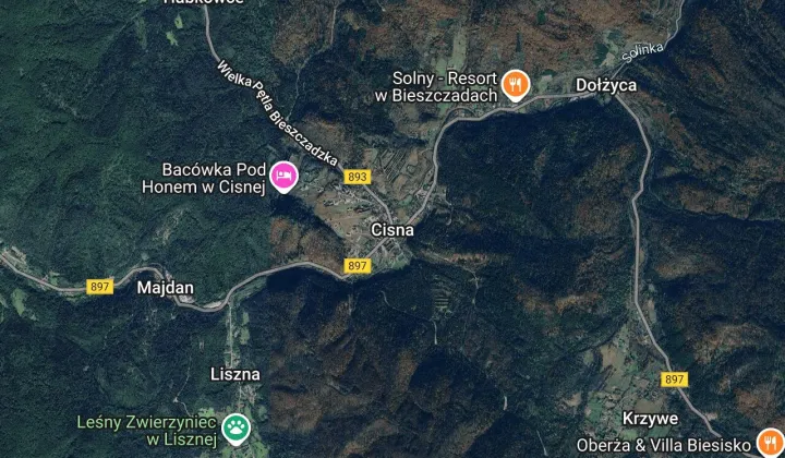 Działka budowlana Cisna