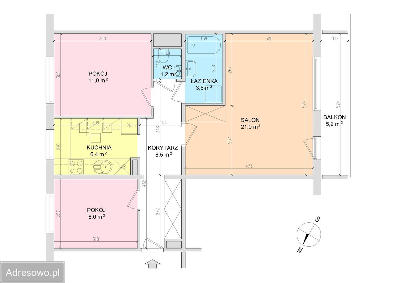 Mieszkanie 3-pokojowe Warszawa Ursus, ul. Warszawska. Zdjęcie 15