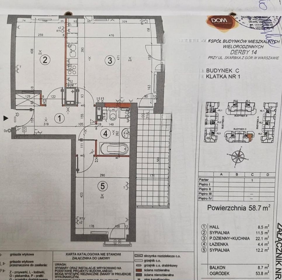 Mieszkanie 3-pokojowe Warszawa Białołęka, Skarbka z Gór. Zdjęcie 16