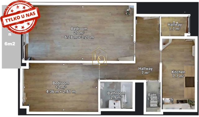 Mieszkanie 2-pokojowe Wrocław Południe, ul. Powstańców Śląskich. Zdjęcie 14