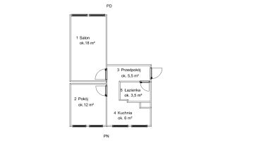 Mieszkanie 2-pokojowe Łódź Koziny, ul. Jana Długosza