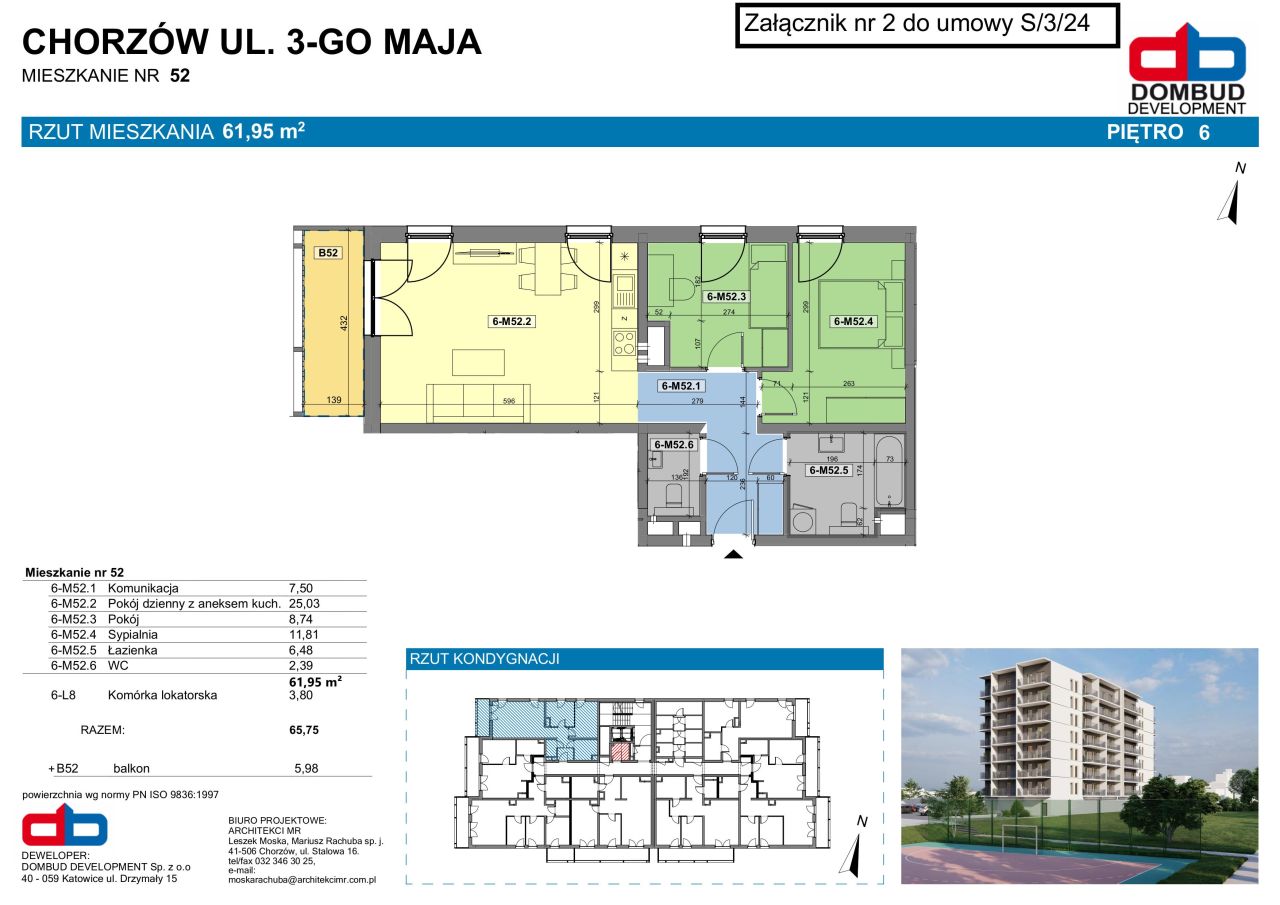Mieszkanie 3-pokojowe Chorzów Centrum, ul. 3 Maja. Zdjęcie 5