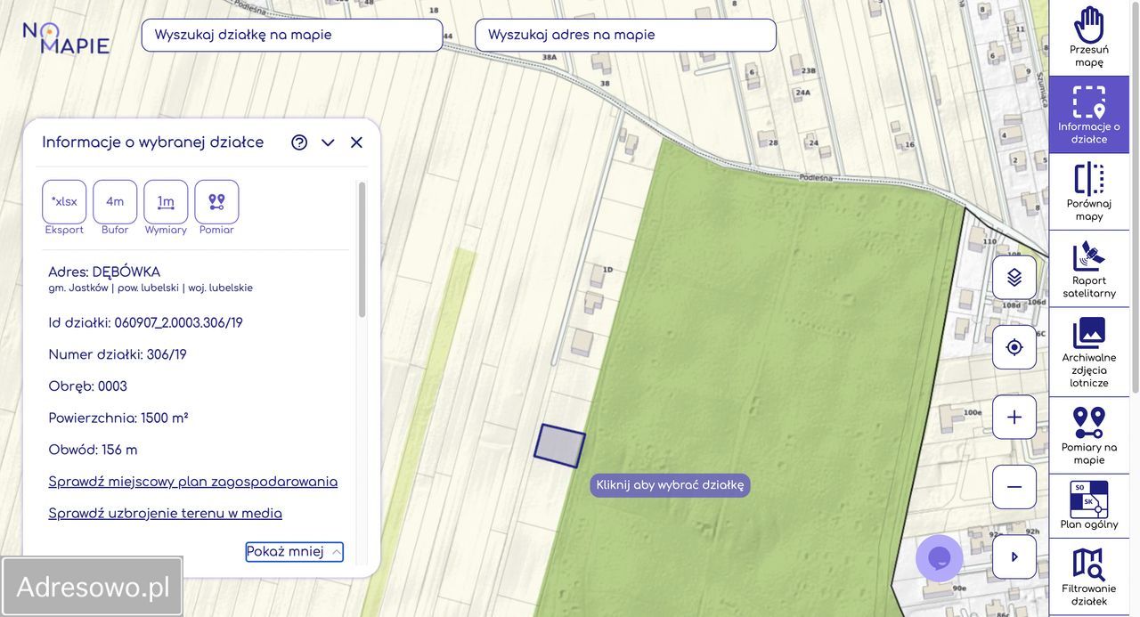 Działka siedliskowa Dębówka, ul. Podleśna. Zdjęcie 2