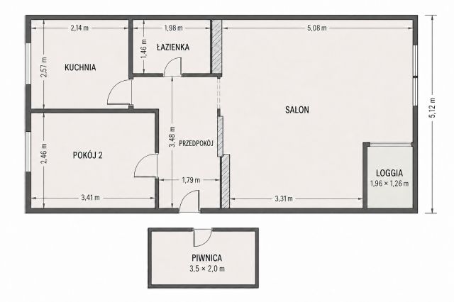 Mieszkanie 2-pokojowe Wrocław Fabryczna, ul. Legnicka. Zdjęcie 14