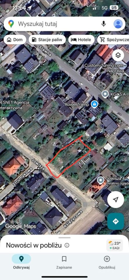 Działka inwestycyjna Skórzewo