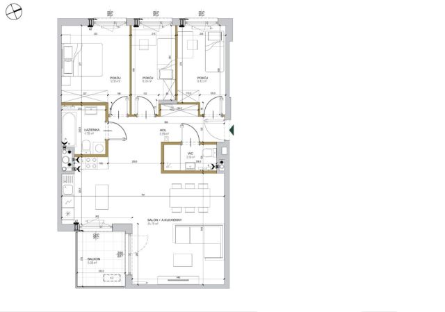 Mieszkanie 4-pokojowe Warszawa Mokotów, ul. Bokserska. Zdjęcie 4