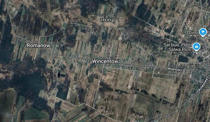 Działka budowlana Wincentów Zręby