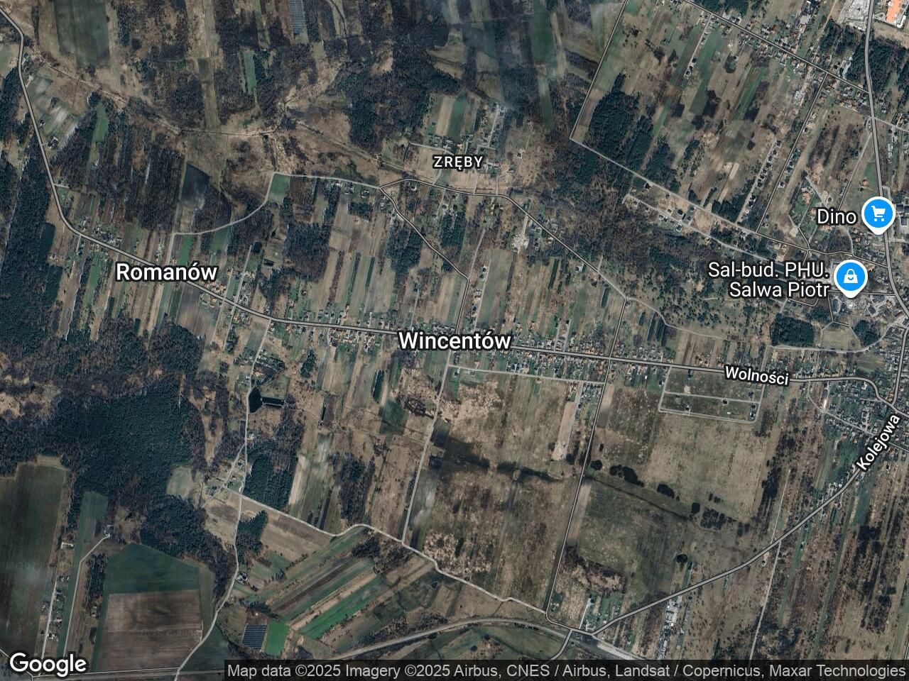 Działka budowlana Wincentów Zręby