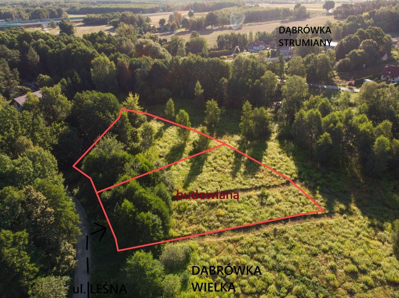 Działka budowlana Dąbrówka Wielka, ul. Leśna. Zdjęcie 5