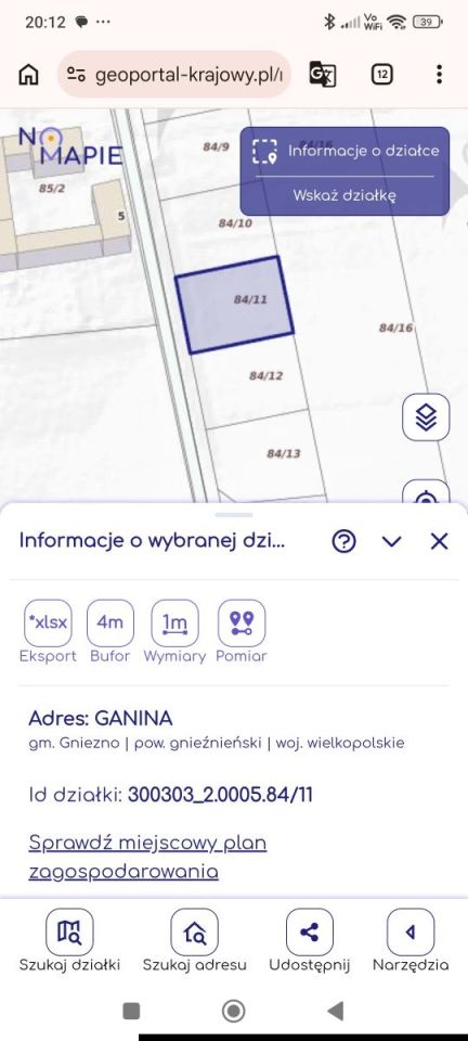 Działka budowlana Ganina. Zdjęcie 5