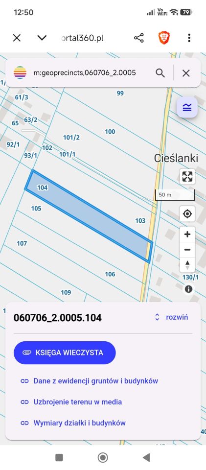 Działka rolna Cieślanki. Zdjęcie 1