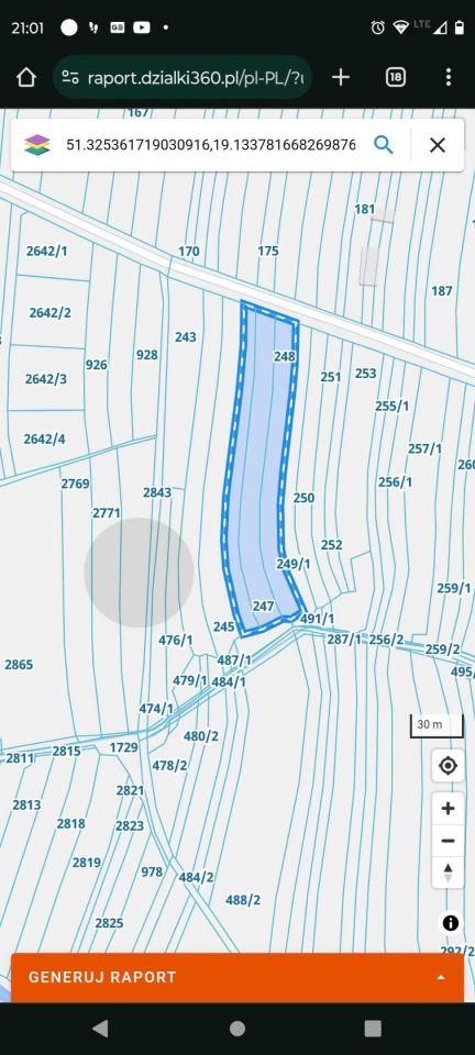 Działka budowlana Szczerców. Zdjęcie 2