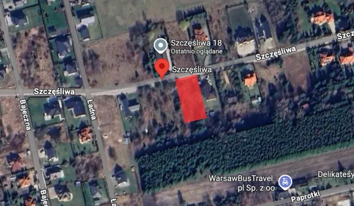 Działka budowlana Rusiec, ul. Szczęśliwa