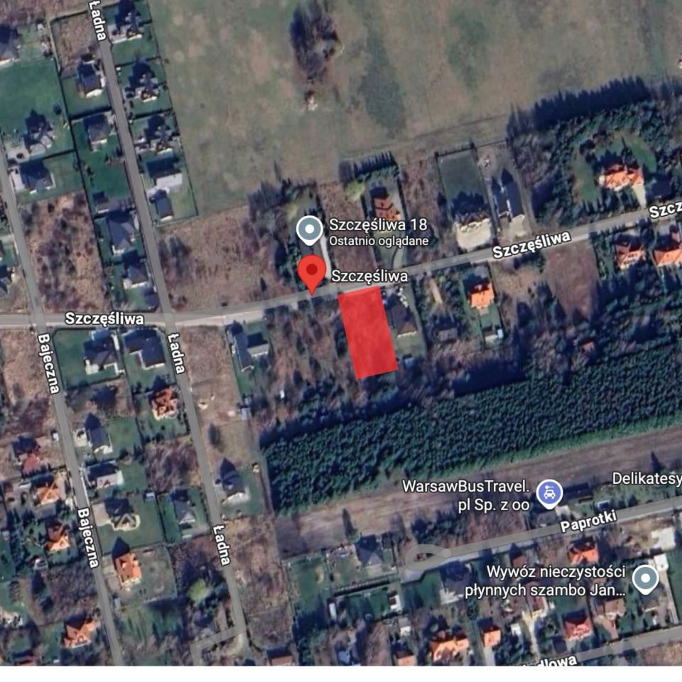 Działka budowlana Rusiec, ul. Szczęśliwa