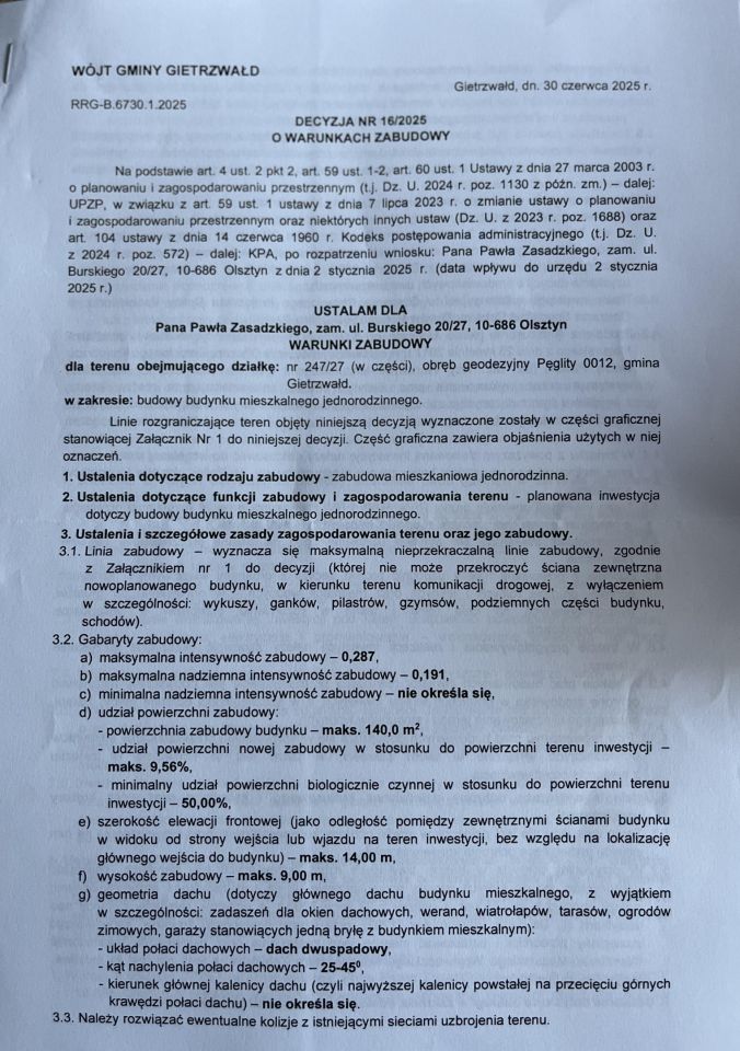 Działka budowlana Pęglity. Zdjęcie 7