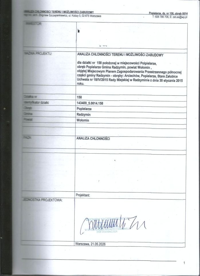 Działka budowlana Nowe Załubice Popielarze. Zdjęcie 8
