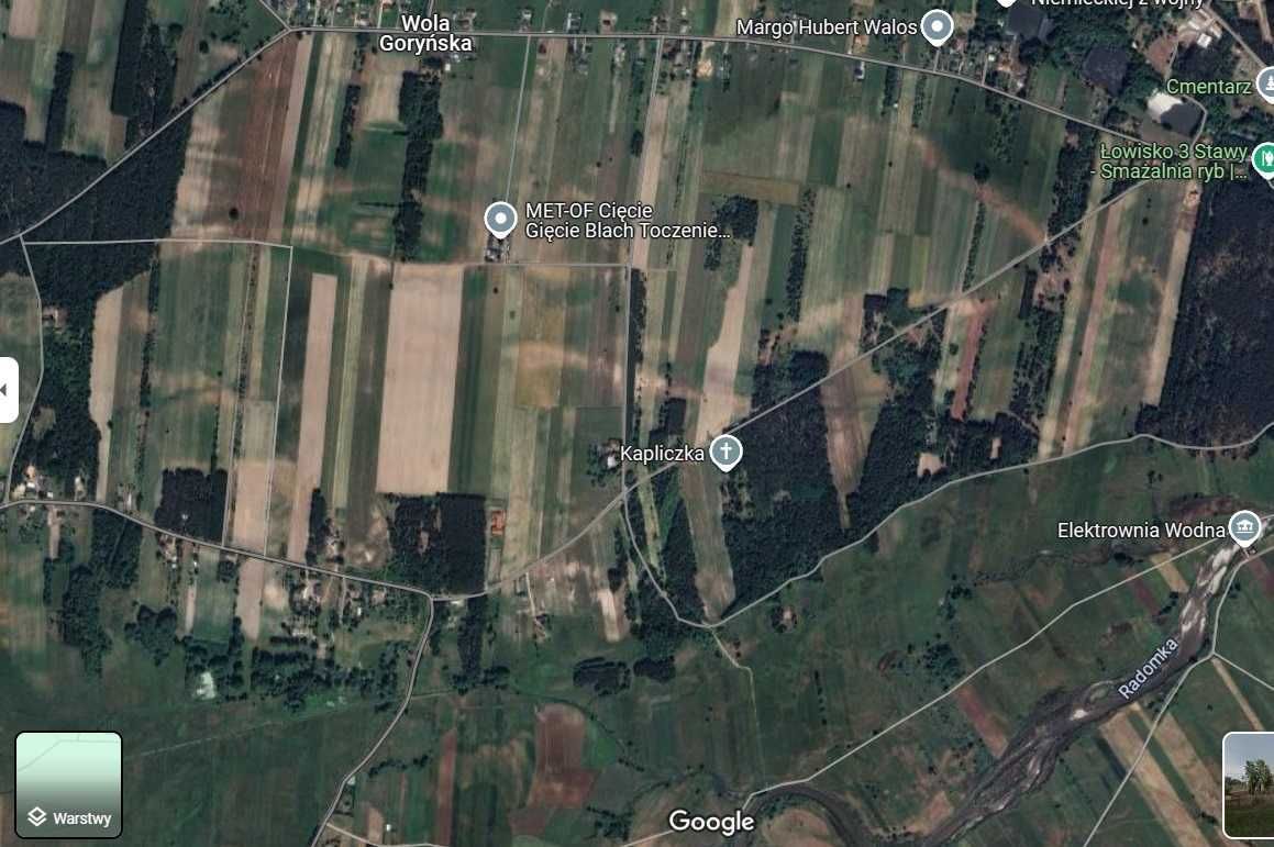 Działka rolna Wola Goryńska