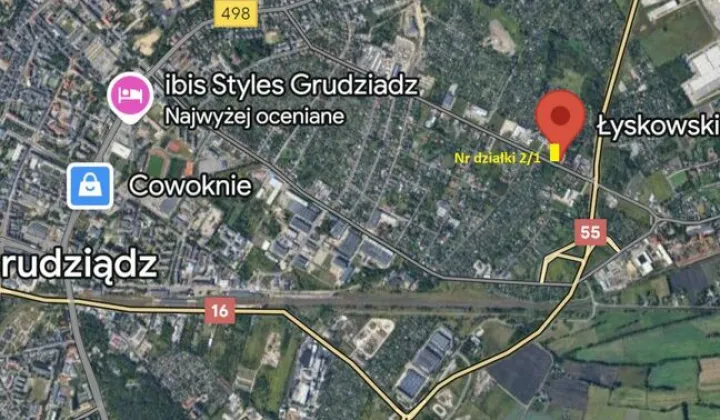 Działka inwestycyjna Grudziądz, ul. Łyskowskiego