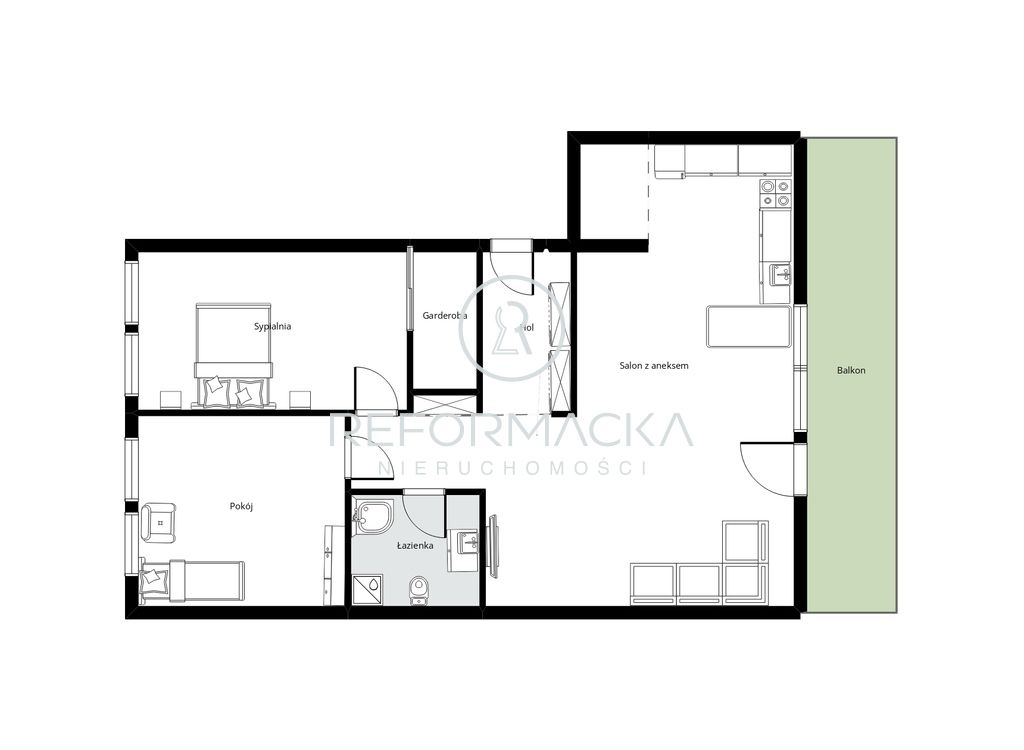 Mieszkanie 3-pokojowe Rzeszów Drabinianka, ul. Strażacka. Zdjęcie 24