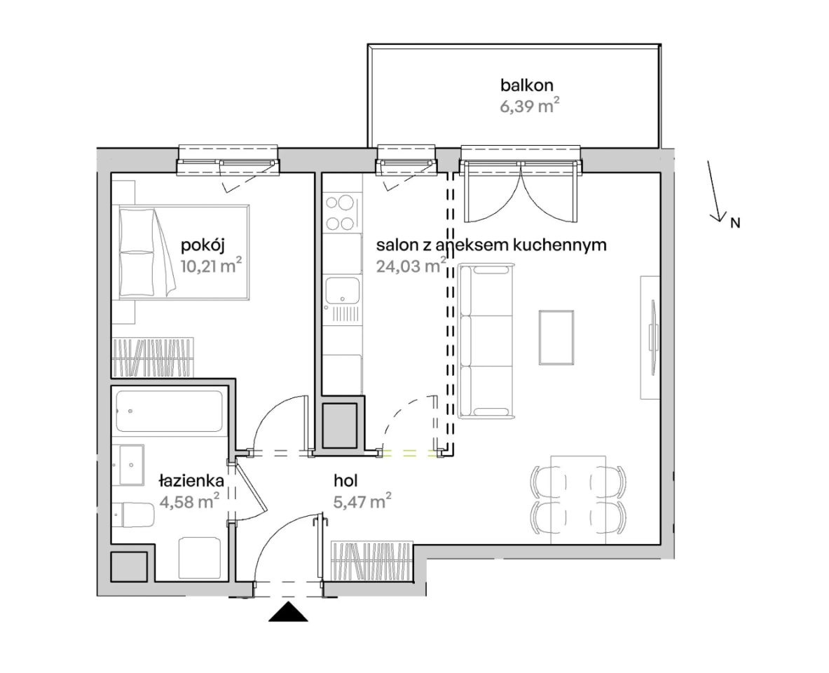 Mieszkanie 2-pokojowe Poznań Starołęka, ul. Unii Lubelskiej. Zdjęcie 7