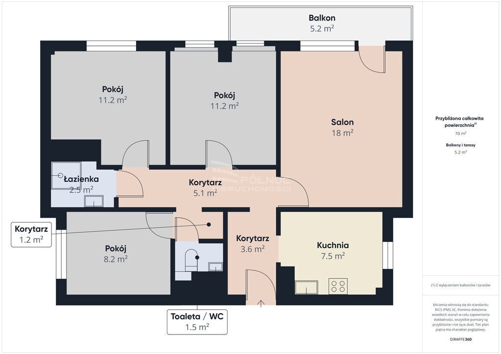 Mieszkanie 4-pokojowe Olsztyn Pieczewo, ul. Stanisława Żurawskiego. Zdjęcie 16