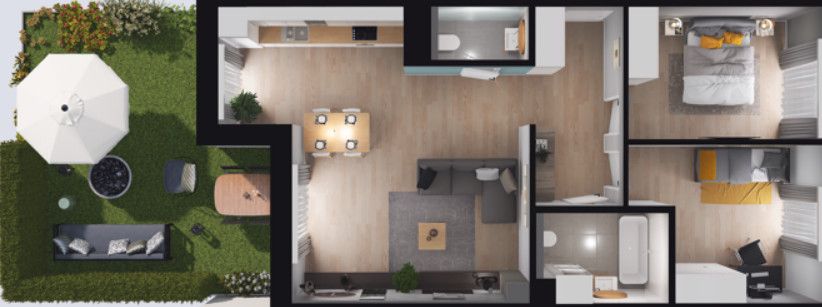 Mieszkanie 3-pokojowe Wrocław Tarnogaj. Zdjęcie 15