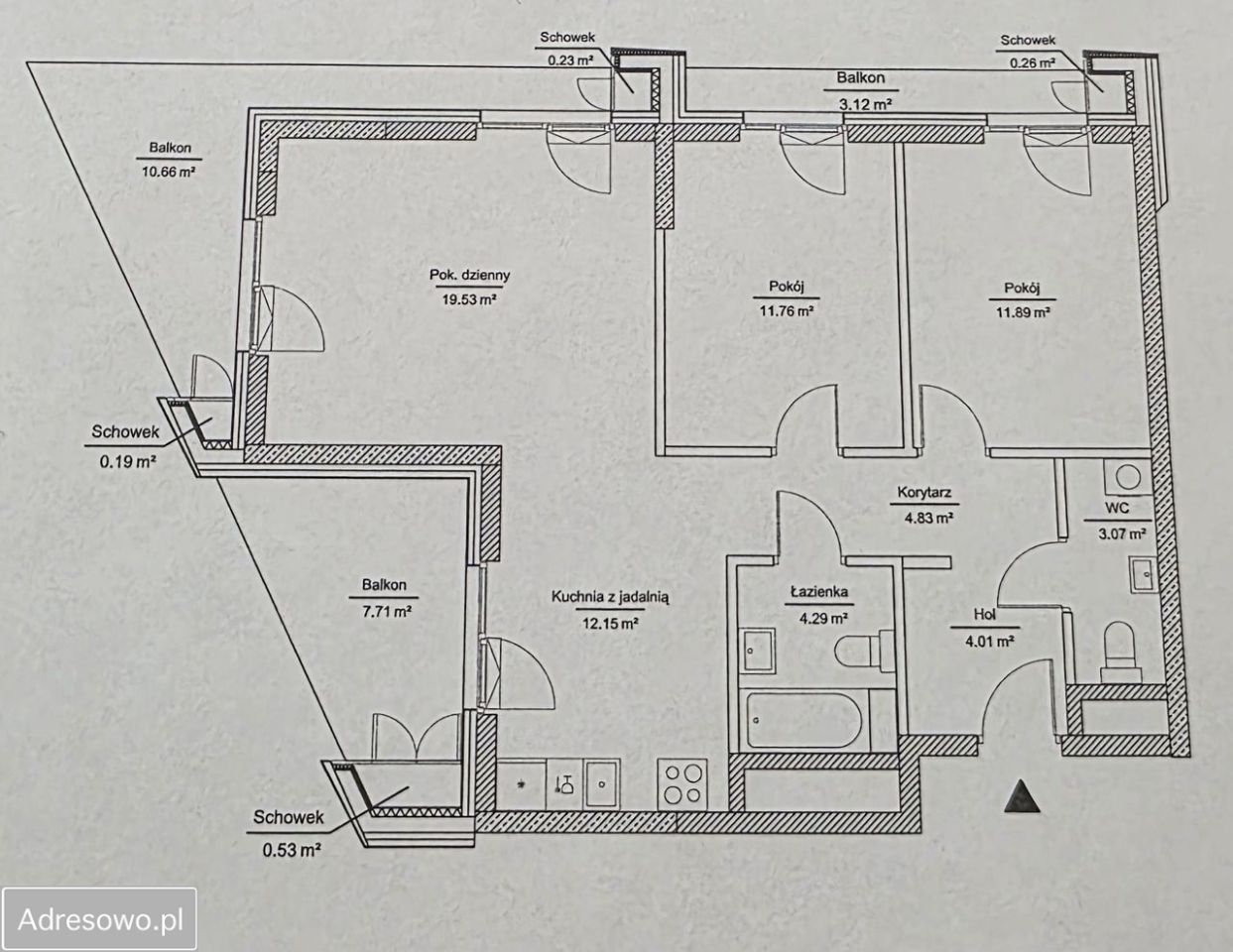 Mieszkanie 3-pokojowe Warszawa Gocławek, ul. Kokoryczki. Zdjęcie 17