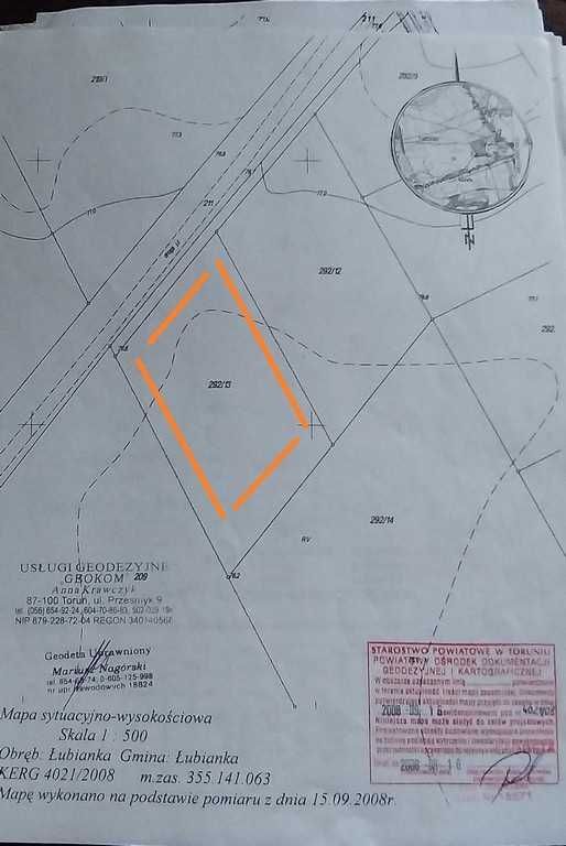 Działka budowlana Łubianka. Zdjęcie 2