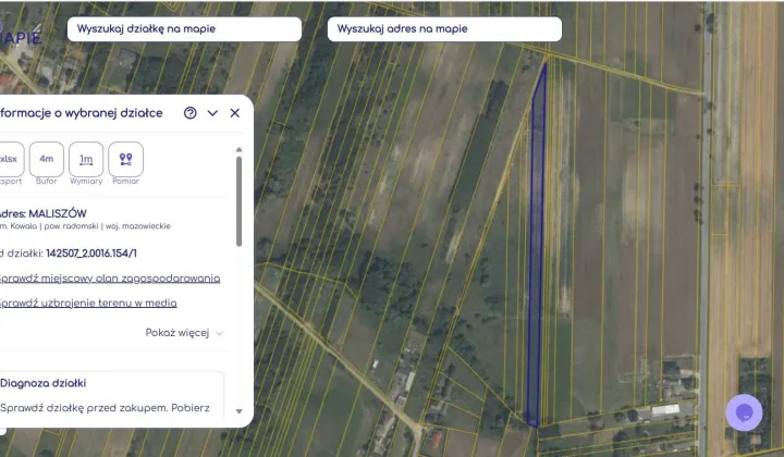 Działka rolna Maliszów