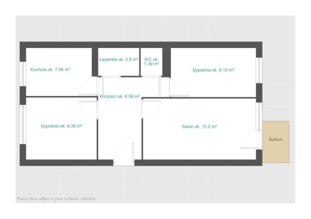 Mieszkanie 3-pokojowe Poznań Winogrady, os. Wichrowe Wzgórze. Zdjęcie 17