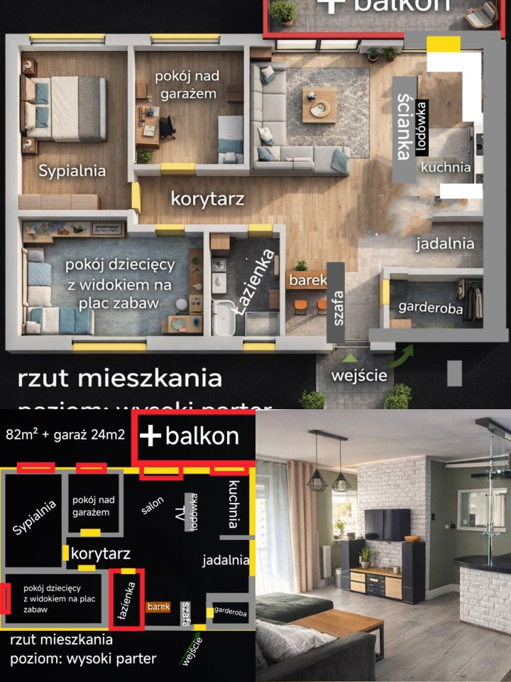 Mieszkanie 4-pokojowe Barczewo, pl. Osiedle Zielone Wzgórze. Zdjęcie 2