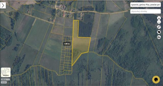 Działka rolna Łysonie. Zdjęcie 1