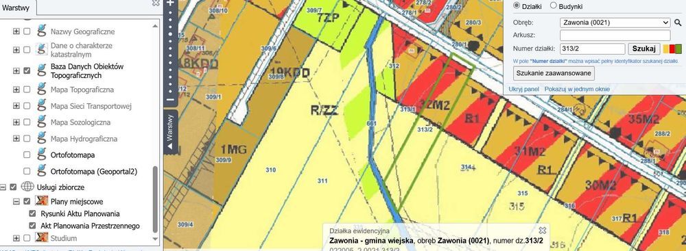 Działka budowlana Zawonia, ul. Tęczowa. Zdjęcie 2