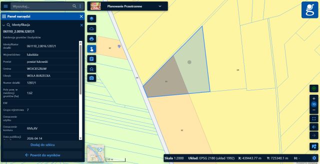 Działka rolno-budowlana Wola Burzecka. Zdjęcie 2