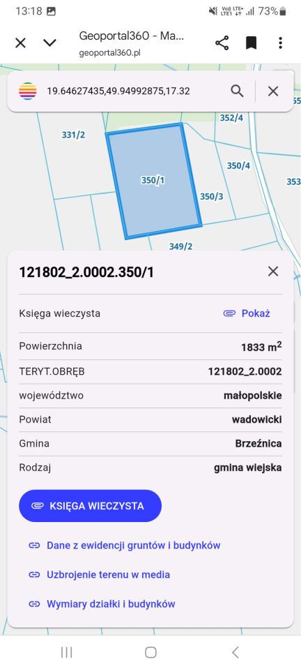 Działka rolna Brzezinka, Słoneczna. Zdjęcie 4