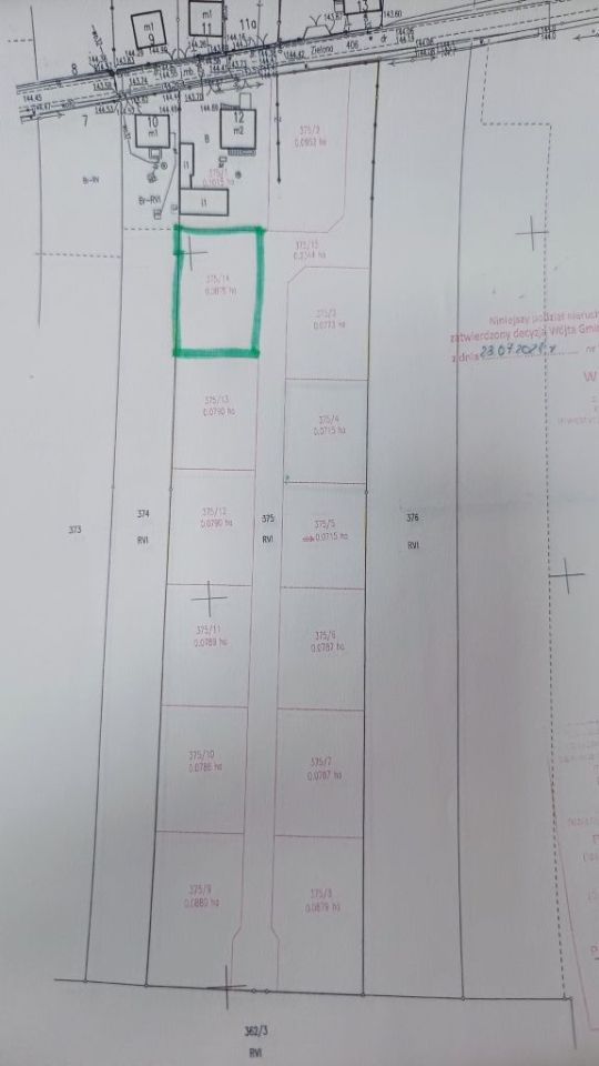 Działka budowlana Wtórek, ul. Zielona. Zdjęcie 1