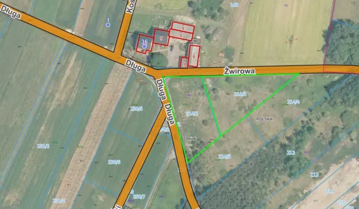 Działka rolno-budowlana Zabijak, ul. Żwirowa