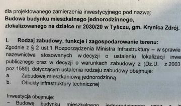 Działka budowlana Tylicz, ul. Wolności