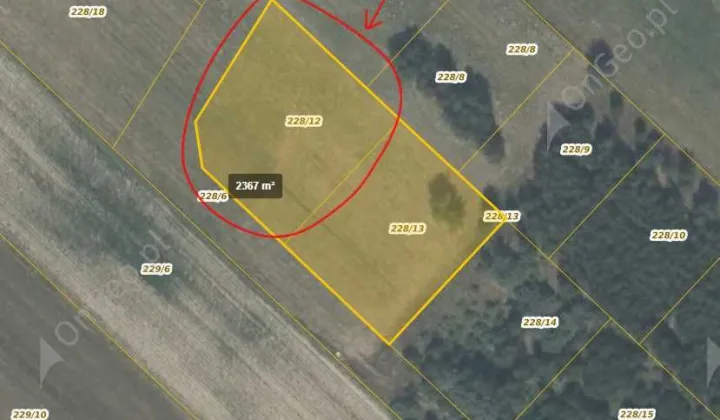 Działka rekreacyjna Domaniów