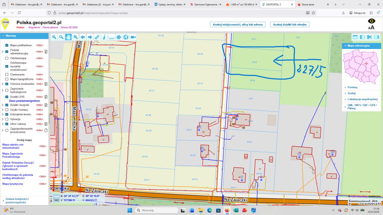 Działka budowlana Załuski, ul. Mazowiecka. Zdjęcie 1
