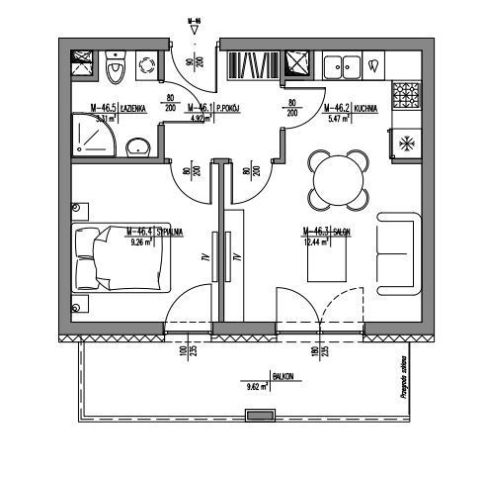 Mieszkanie 2-pokojowe Lublin Wrotków, ul. Ks. Wincentego Granata. Zdjęcie 4